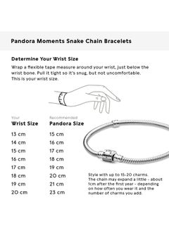 PANDORA PANDORA Jewelry Moments Heart Infinity Clasp Snake Chain Charm Bracelet for Women Sterling Silver  - Image 5