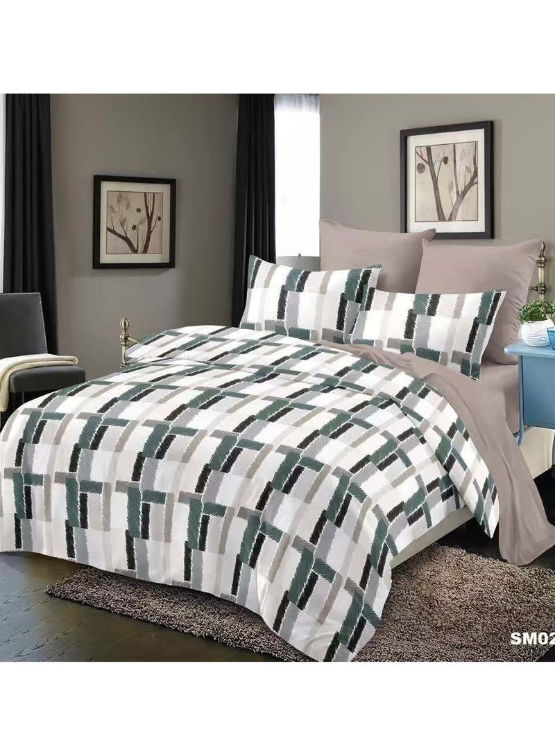 ShinyFlower Cotton Filling Comforter 5 Pieces Set ,Soft Microfiber Fabric,  Single Size 220x 160 cm, Hotel Comforter - Image 1