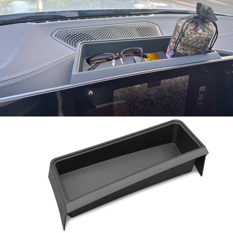 APESER Compatible with BMW 3 Series Center Console OrganizerBehind 123 Touchscreen Dash Console Organizer for 3 Series G20 202320244 Series G22 2024BMW Dash Storage Box TrayMatte Black