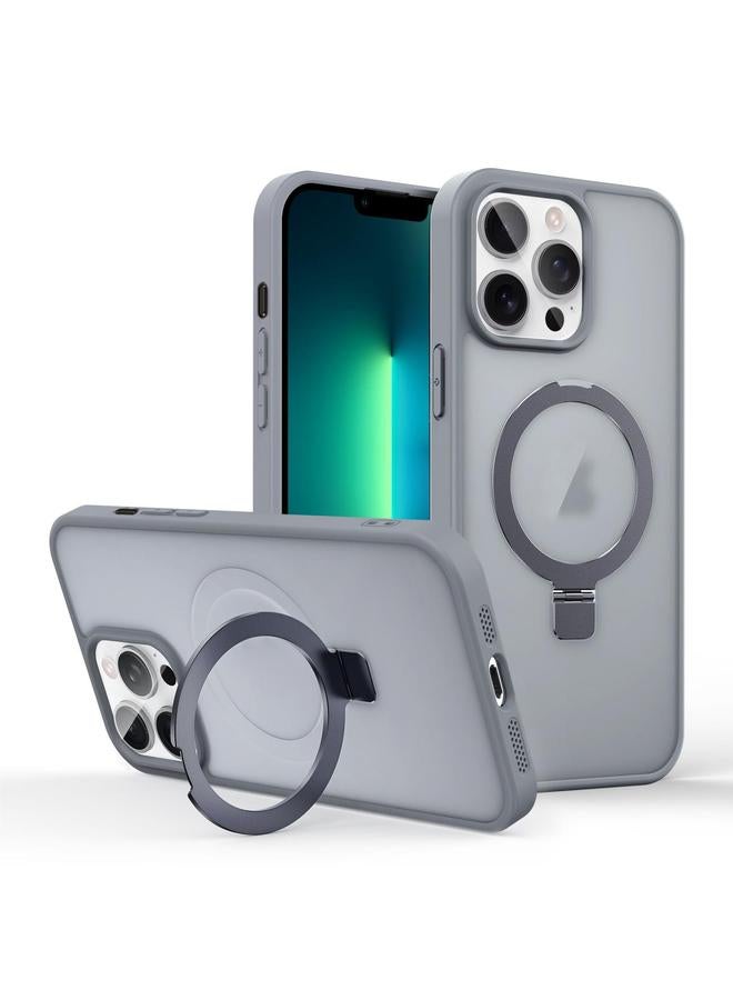 S-TOP Case For iPhone 13 Pro Max Skin-feel Ring MagSafe Holder Phone Case - Image 1