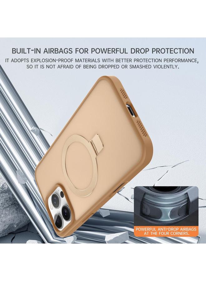 S-TOP Case For iPhone 13 Pro Max Skin-feel Ring MagSafe Holder Phone Case - Image 3