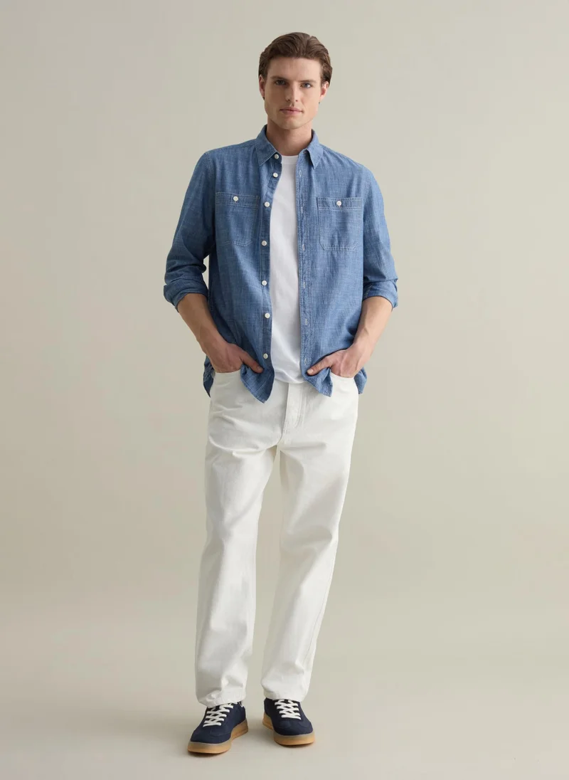 Ovs Iridescent Cotton Shirt With Pockets