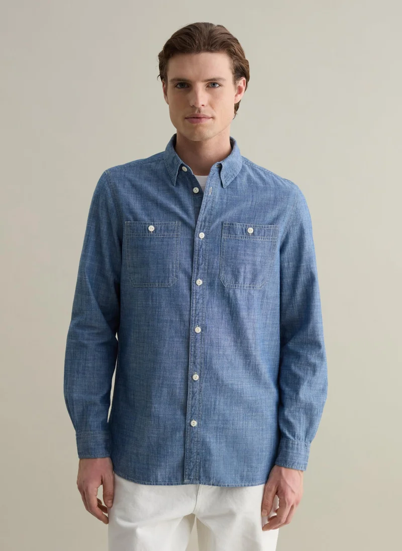 Ovs Iridescent Cotton Shirt With Pockets