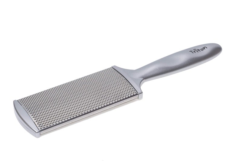 TRITON Professional Dual Sided Foot Scrubber, Filer with Steel n Emery Pad for Hard n Dead Skin Callus Removal, Pedicure Foot Scraper, Men n Women - Image 1
