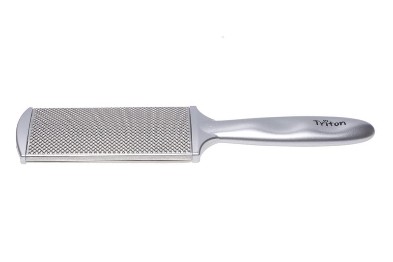 TRITON Professional Dual Sided Foot Scrubber, Filer with Steel n Emery Pad for Hard n Dead Skin Callus Removal, Pedicure Foot Scraper, Men n Women - Image 2