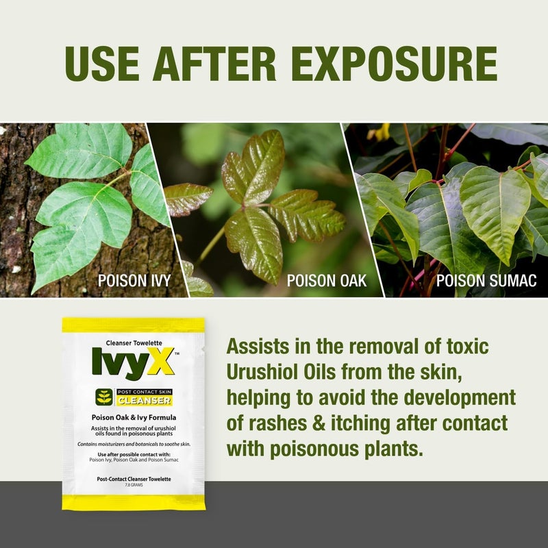 coretex Ivy X Post Contact Poison Ivy Treatment Wipes - 25 Count Single-Use Wipes for Poison Ivy, Oak, and Sumac Relief - Image 2