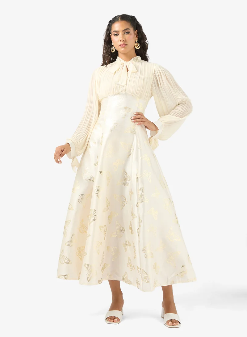 Dress With Butterfly Motiff