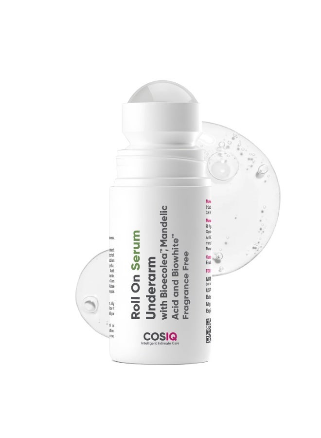 CosIQ Cos-IQ Underarm Roll On Serum (Pack of 2 X 40ml) | With Bioecolea, Mandelic Acid and Bio White | Fragrance Free | Brightens Skin & Exfoliates Underarms | For Sensitive Skin - Image 2