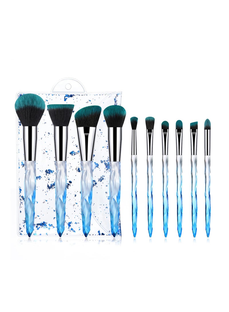 Arabest 10-Pack Professional Acrylic Diamond Handle Brush Strap Pack (Blue) - Image 1