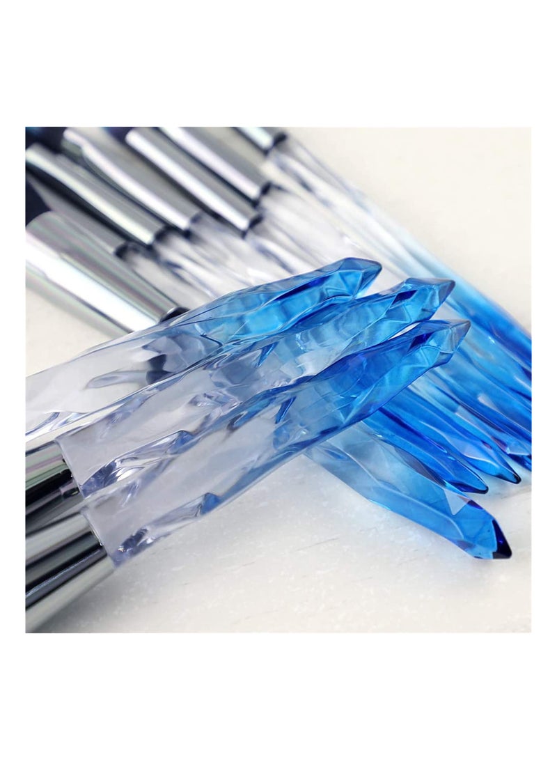 Arabest 10-Pack Professional Acrylic Diamond Handle Brush Strap Pack (Blue) - Image 4