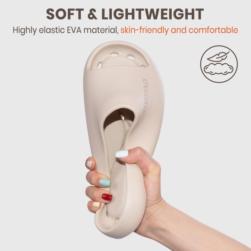 XIXITIAO Shower Shoes for Women Men,Non-Slip Pool Slides,Quick Drying Shower Slippers,Lightweight Shower Sandals with Drain Holes for College Dorm, Beach, Bathroom & Gym - Image 5