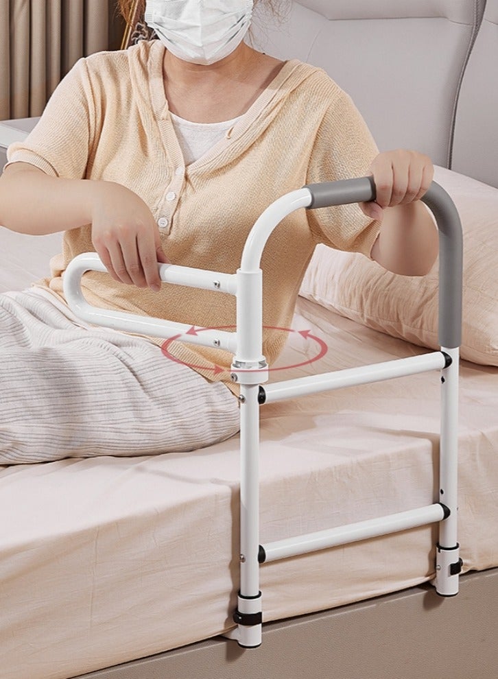شو وو درابزين سرير لكبار السن، درابزين مساعد للسرير قابل للتعديل بمقبض يدور 360 درجة، إمساك للسرير لكبار السن والحوامل والمرضى ذوي الحركة المحدودة - Image 1