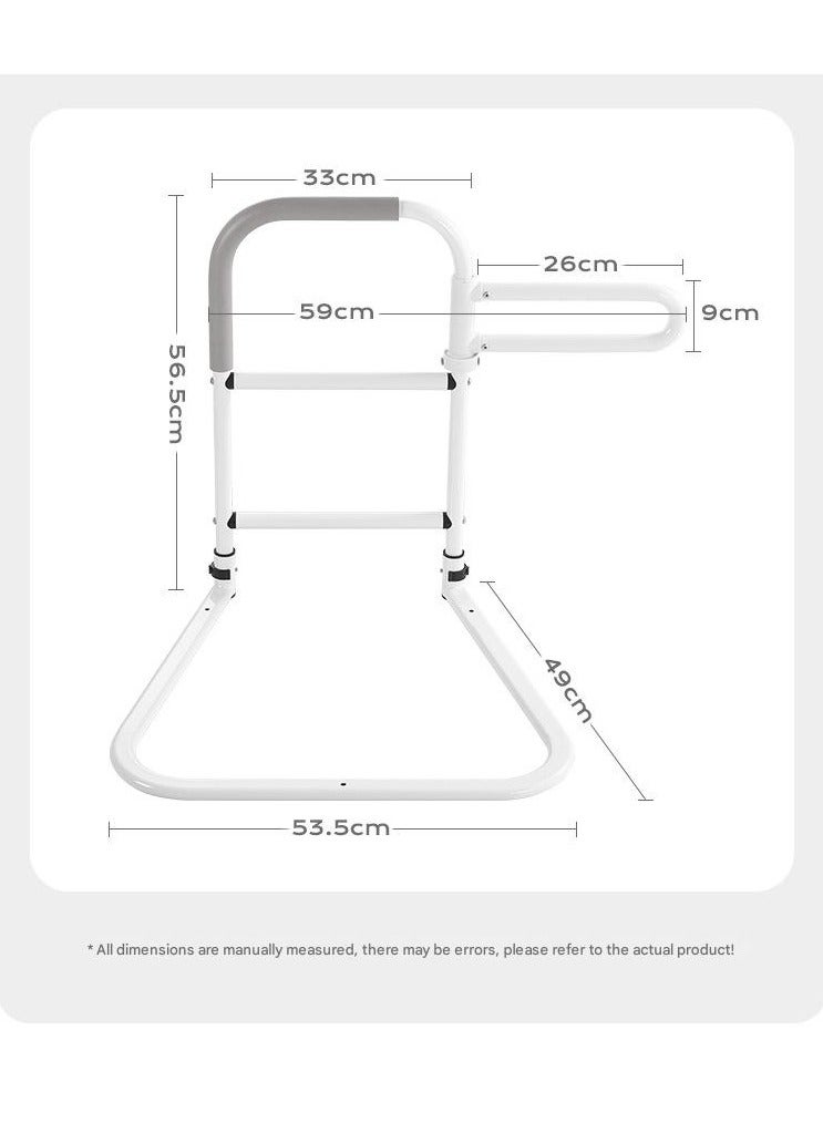 شو وو درابزين سرير لكبار السن، درابزين مساعد للسرير قابل للتعديل بمقبض يدور 360 درجة، إمساك للسرير لكبار السن والحوامل والمرضى ذوي الحركة المحدودة - Image 4