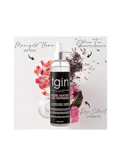 Tgin Rose Water Curl Refresher For Hair - Dry Hair - Curly Hair - 8 Oz  - Image 3