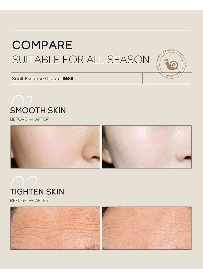 Korea Snail Essence Cream, Moisturizing Acne Scar Removal, CreamImprove Skin Anti-Aging & Wrinkle Removal and Whitening Cream 25g