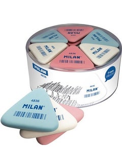 MILAN 4836 Colored Triangle Eraser 3 Pieces 