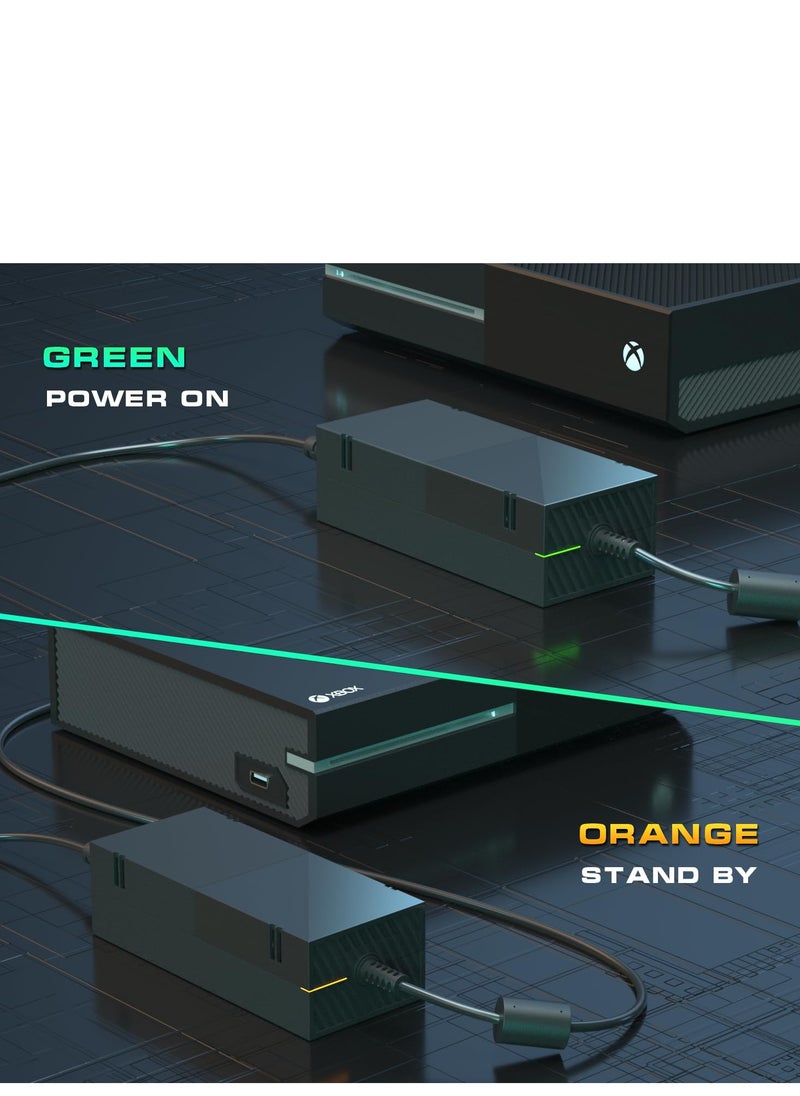 SYOSI - Power Supply for Xbox One, Power Supply Brick for Xbox One with Power Cord, (Low Noise Version) AC Adapter Power Supply Charge Compatible with Xbox One Console, 100-240V Auto Voltage - Image 1