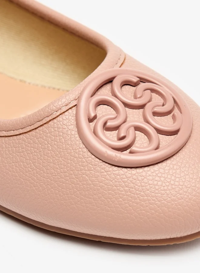 سيليست Women's Logo Accent Round Toe Ballerina Shoes