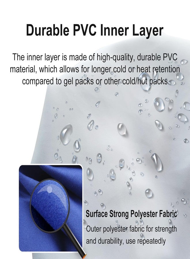 Fythao Ice Pack, Ice Bags for Injuries Reusable 2Packs, 11" Ice Bags Hot Water Bag for Hot & Cold Therapy and Pain Relief, No-Leak Elastic Breathable Ice Bag, Size 11", Blue - Image 3