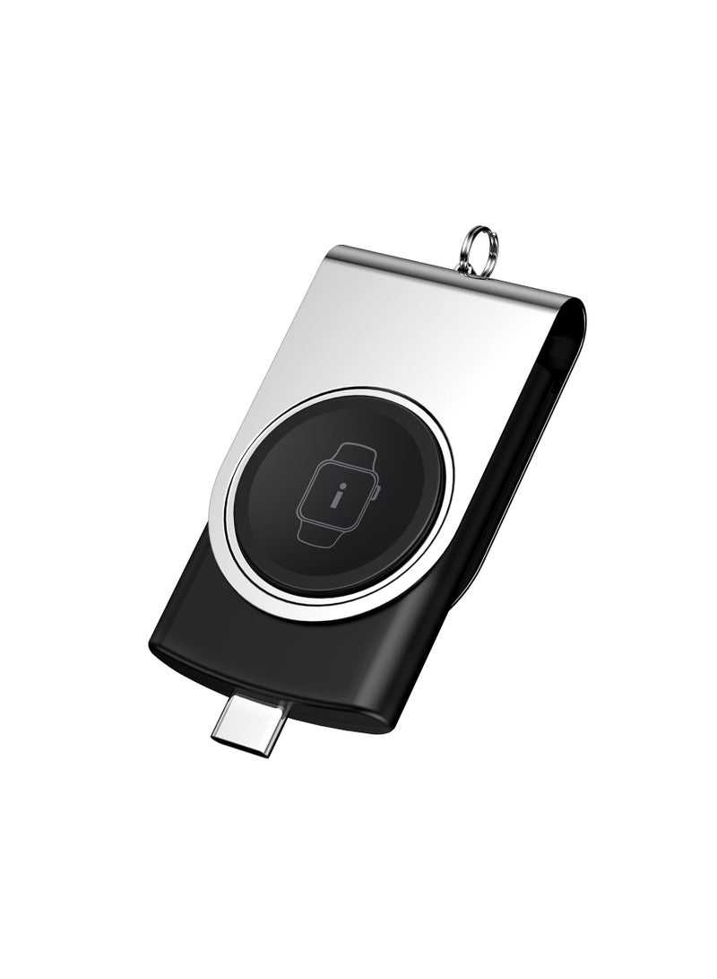 SYOSI Wireless Charger Fit for Apple Samsung Watch, Portable Magnetic 2 in 1, Wireless Fast Watch Charger Stand, Compatible with Apple Watch Series 8 7 SE 6 5 4 3 2, Samsung Galaxy Watch 5 4 3 2 1 - Image 1