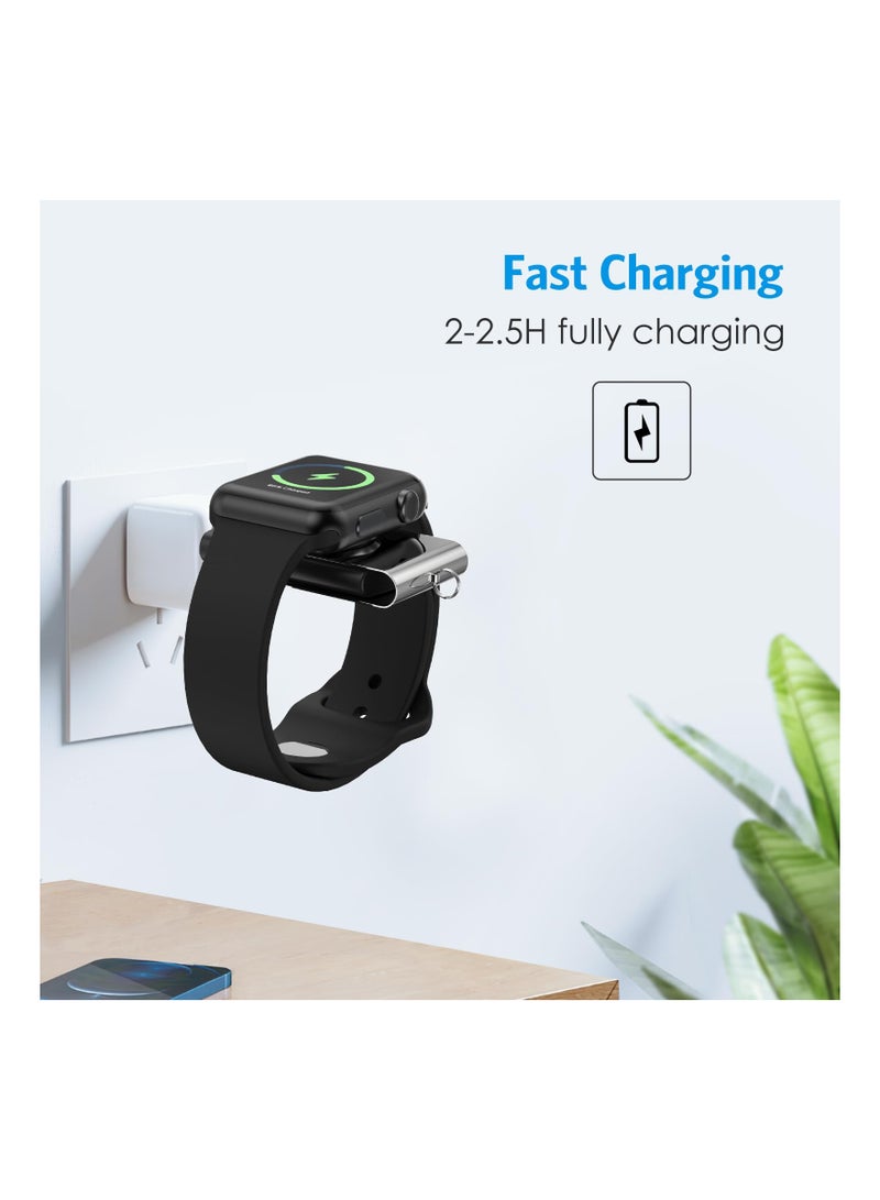 SYOSI Wireless Charger Fit for Apple Samsung Watch, Portable Magnetic 2 in 1, Wireless Fast Watch Charger Stand, Compatible with Apple Watch Series 8 7 SE 6 5 4 3 2, Samsung Galaxy Watch 5 4 3 2 1 - Image 2