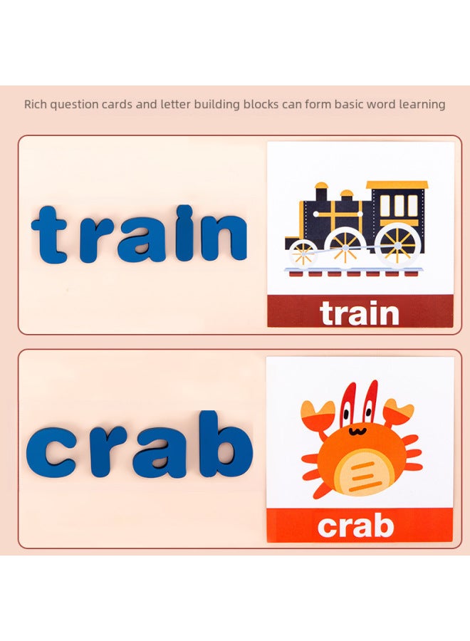 التعليم المبكر للأطفال، تعلم الحروف الأبجدية الإنجليزية، الكلمات التهجئة الإدراكية، ألعاب الأطفال بين الوالدين والطفل، ألعاب التنوير التعليمية، اللون: تهجئة الكلمات باللون الأصفر - Image 4