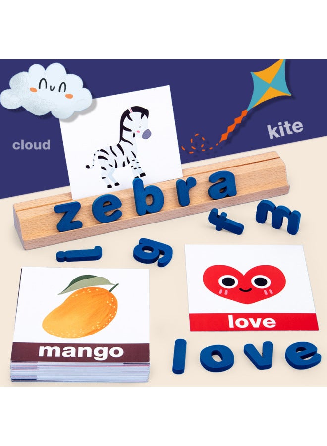 التعليم المبكر للأطفال، تعلم الحروف الأبجدية الإنجليزية، الكلمات التهجئة الإدراكية، ألعاب الأطفال بين الوالدين والطفل، ألعاب التنوير التعليمية، اللون: تهجئة الكلمات باللون الأصفر - Image 2