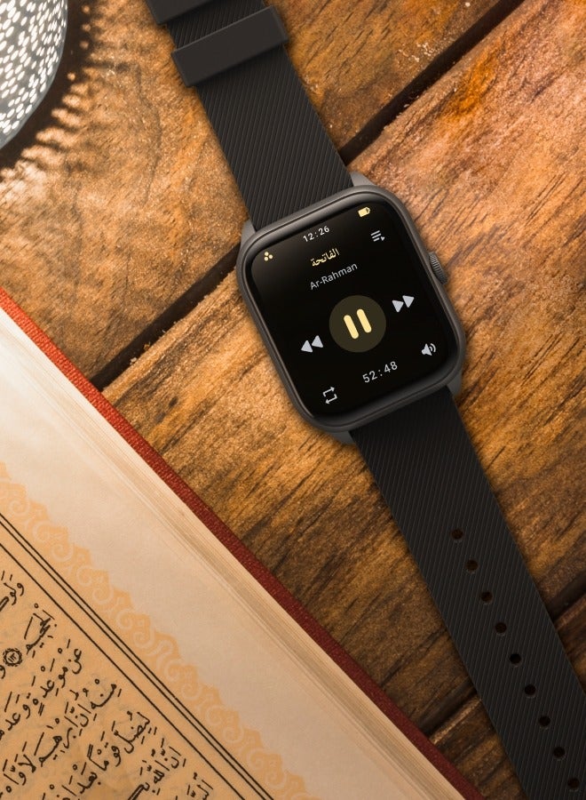 iQIBLA QURAN SMART WATCH Full Quran Recitation | Prayer Times Reminders | Daily Azkar | Hijri Calendar | HR & SPO2 Monitoring | Bluetooth Call  - Image 5