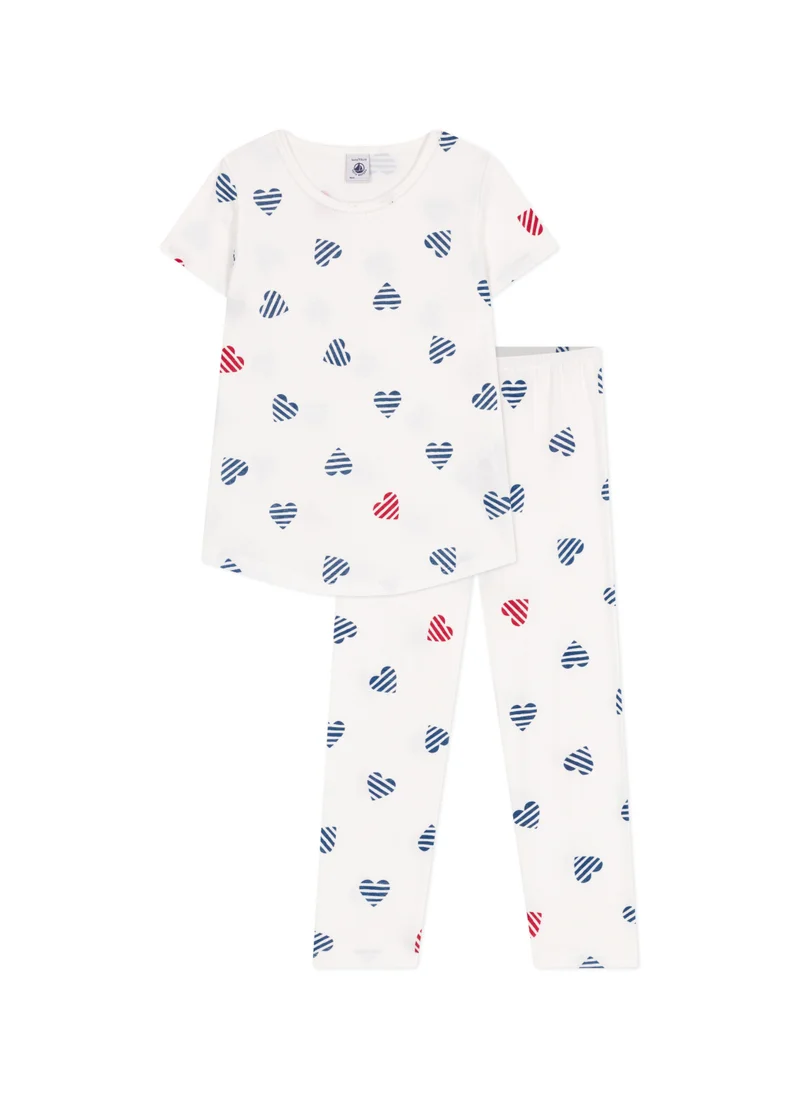 Petit Bateau Child's floral cotton pajamas