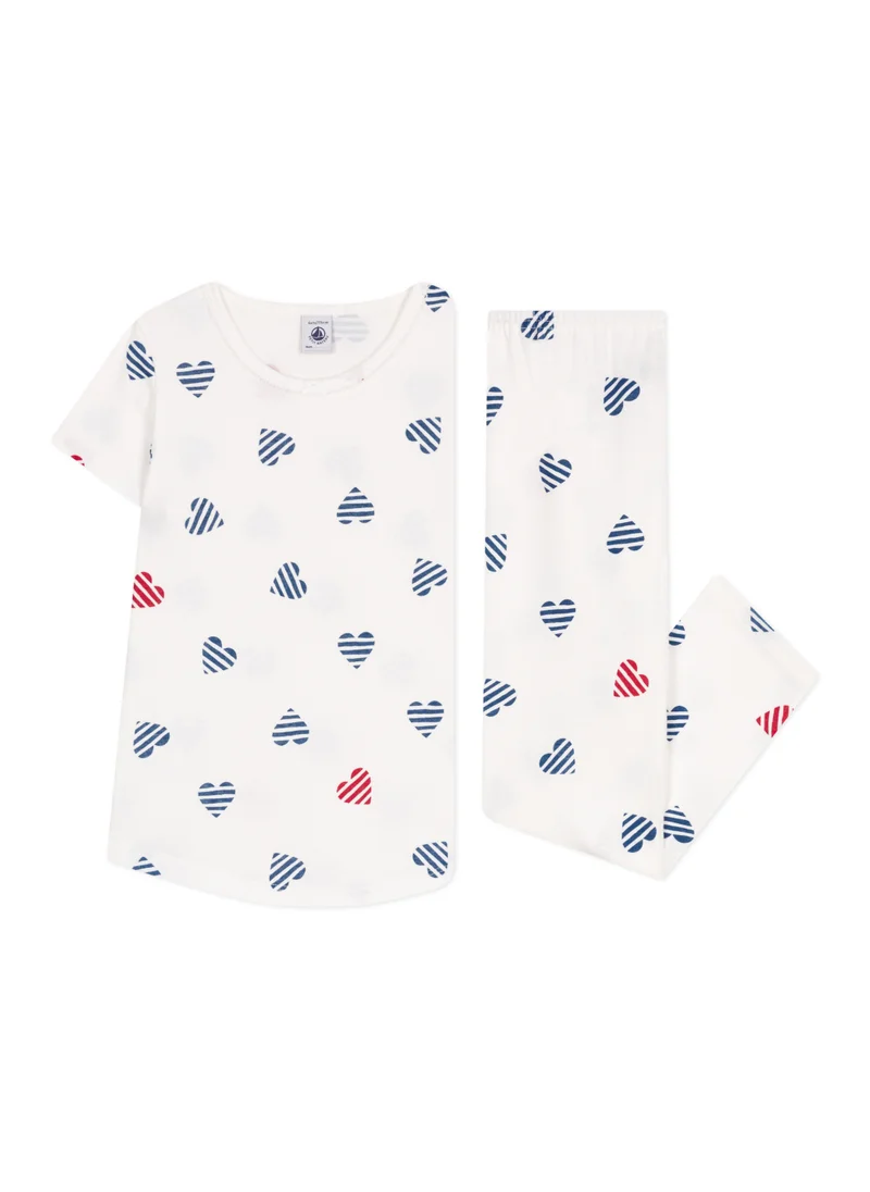 Petit Bateau Child's floral cotton pajamas