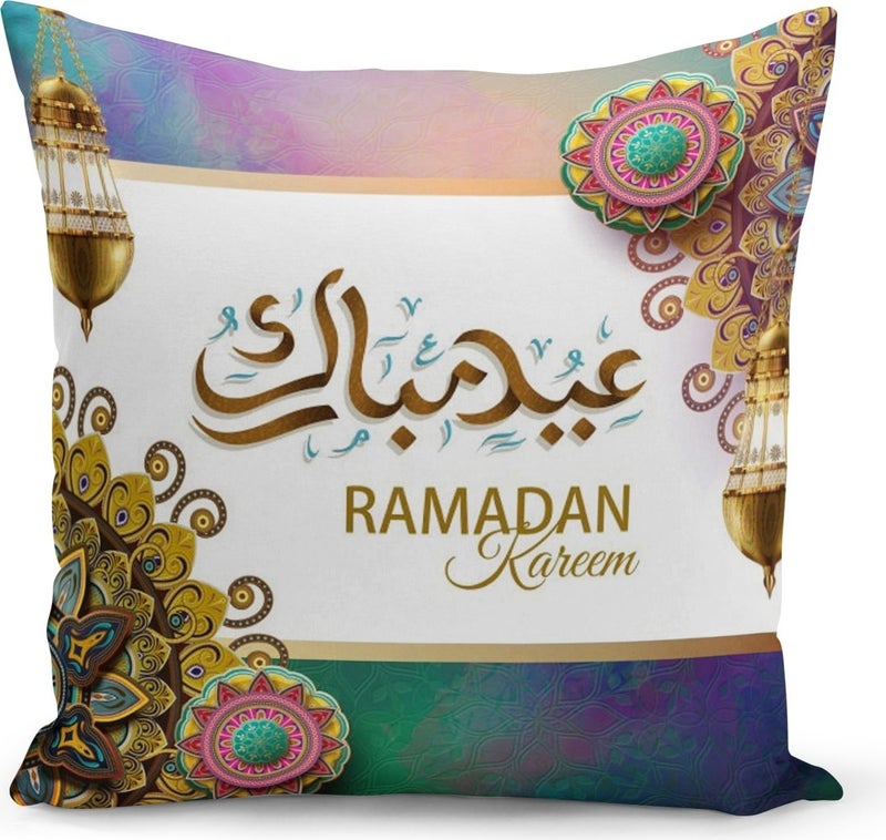 Filamente Ramadan Special Patterned Double Sided Digital Printed Cushion Cover 