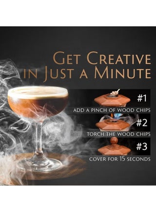 Cocktail Smoker Kit, Whiskey Smoker Infuser Kit, 6 Flavors Wood Chips, Old Fashioned Smoker Kit, for Whiskey, Bourbon, Old Fashioned drink, cheese, meat, fruits, Gifts for Men Dad Husband - view 5