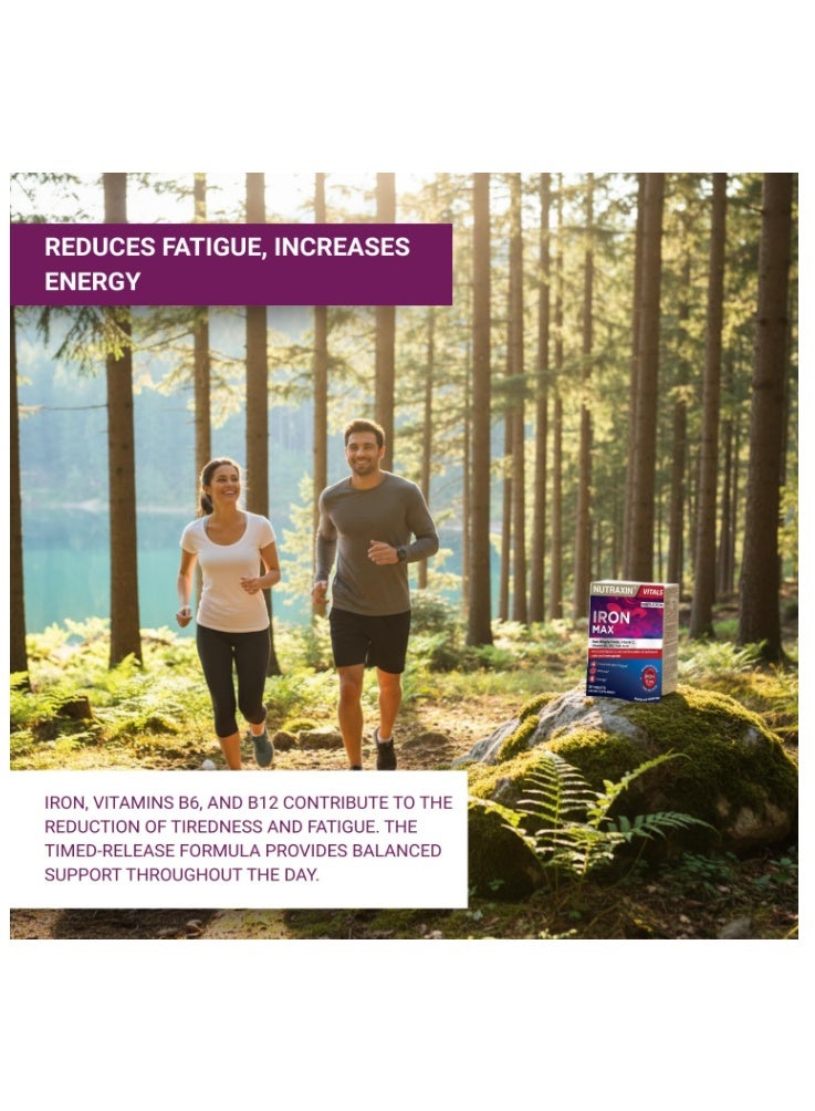 نوتركسين مكمل غذائي نيوتراكسين أيرون ماكس فيتامين - 30 قرصًا - Image 4