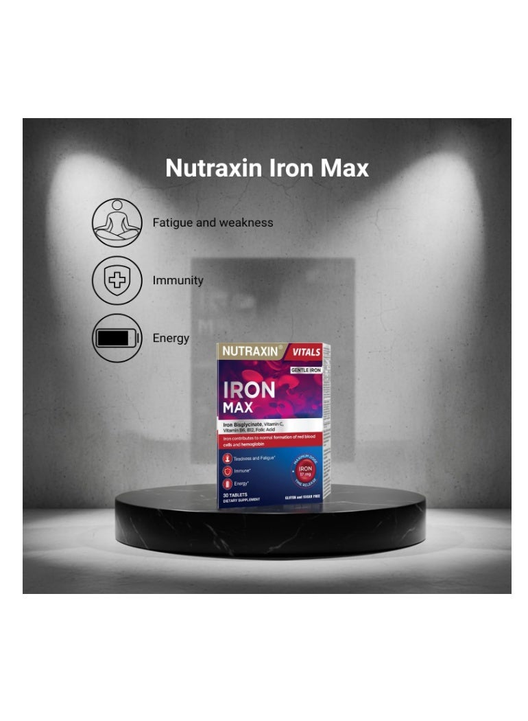 نوتركسين مكمل غذائي نيوتراكسين أيرون ماكس فيتامين - 30 قرصًا - Image 5