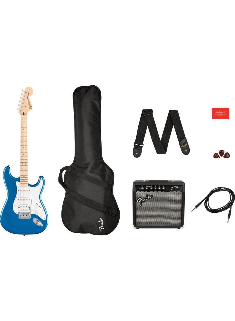FENDER فندر سكوير 0372820602 باقة أفيتيتي سيريس ستراتوكاستر HSS – أزرق بحيرة بلاسييد - Image 1