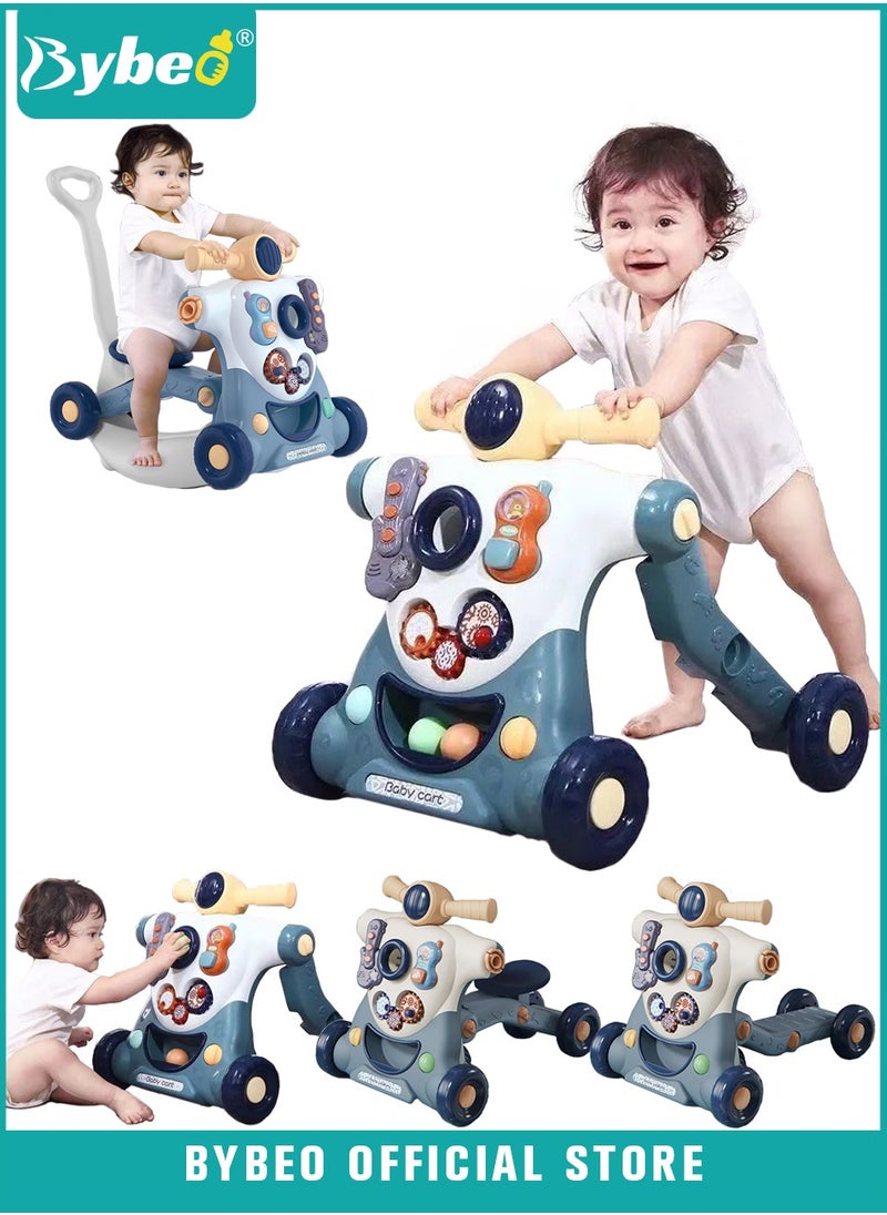 Bybeo - 6 in 1 Babies Learning Walker, Sit to Stand Baby Walkers, Multiple Toddler Activity Center, Adjustable Push Stroller, Toy Gift for Babies Boys Girls Toddlers - Image 1