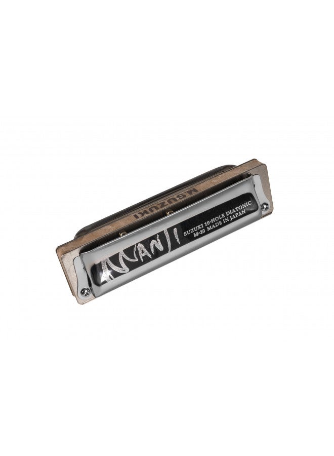 SUZUKI Harmonica, Silver M20 Manji 10-Hole C