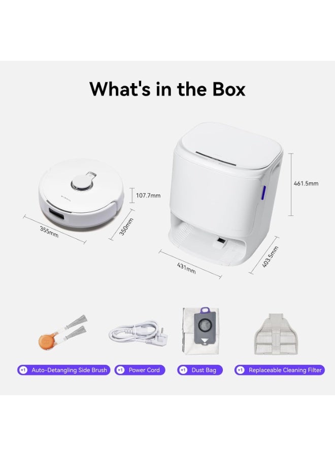 NARWAL مكنسة روبوت وممسحة فريو X10 برو، قوة شفط 11,000Pa، نظام تدفق مزدوج خالي من التشابك، تنظيف حواف ممسحة ممتد، تفريغ ذاتي، غسيل وتجفيف تلقائي للممسحة، نظام ملاحة ليزر، للشعر الحيوانات الأليفة والأرضيات الصلبة - Image 2