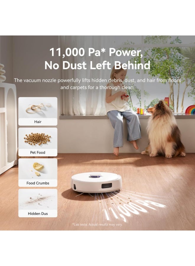 NARWAL مكنسة روبوت وممسحة فريو X10 برو، قوة شفط 11,000Pa، نظام تدفق مزدوج خالي من التشابك، تنظيف حواف ممسحة ممتد، تفريغ ذاتي، غسيل وتجفيف تلقائي للممسحة، نظام ملاحة ليزر، للشعر الحيوانات الأليفة والأرضيات الصلبة - Image 3