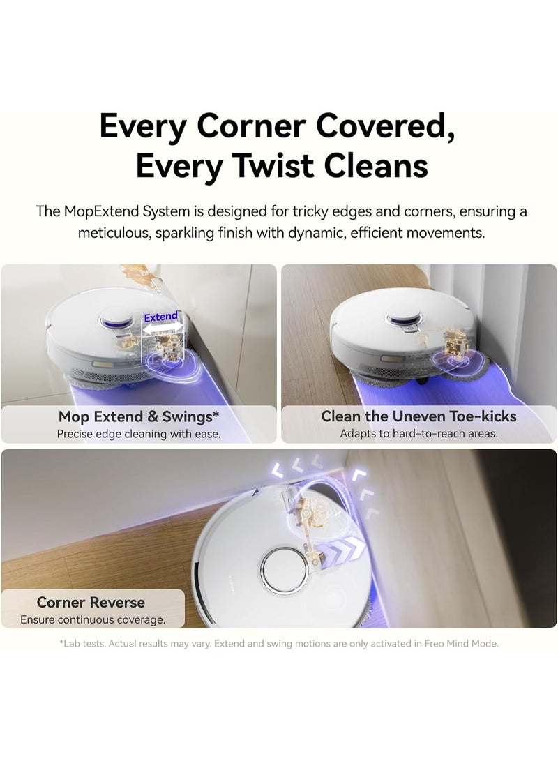 NARWAL مكنسة روبوت وممسحة فريو X10 برو، قوة شفط 11,000Pa، نظام تدفق مزدوج خالي من التشابك، تنظيف حواف ممسحة ممتد، تفريغ ذاتي، غسيل وتجفيف تلقائي للممسحة، نظام ملاحة ليزر، للشعر الحيوانات الأليفة والأرضيات الصلبة - Image 4