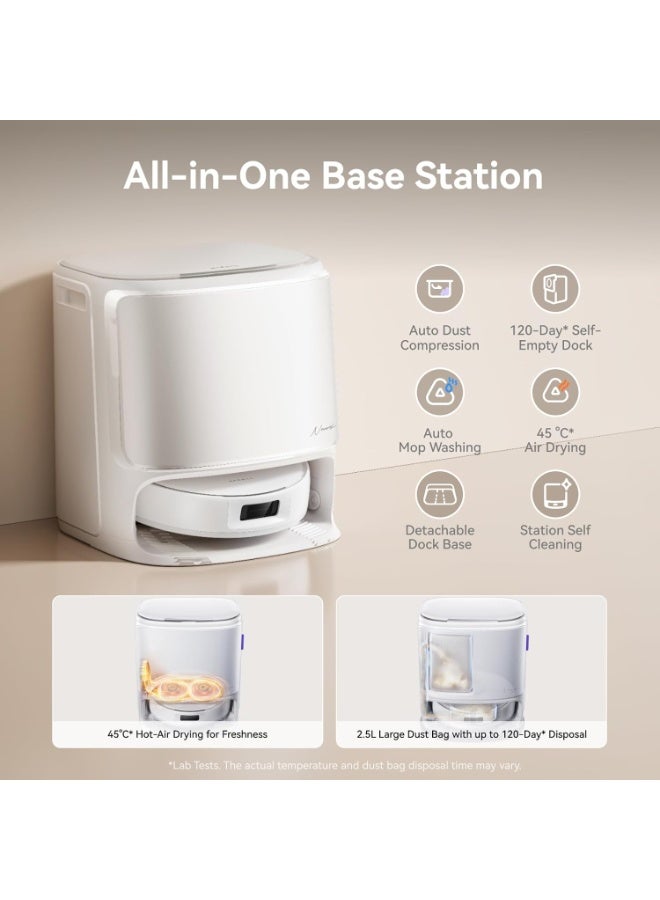 NARWAL مكنسة روبوت وممسحة فريو X10 برو، قوة شفط 11,000Pa، نظام تدفق مزدوج خالي من التشابك، تنظيف حواف ممسحة ممتد، تفريغ ذاتي، غسيل وتجفيف تلقائي للممسحة، نظام ملاحة ليزر، للشعر الحيوانات الأليفة والأرضيات الصلبة - Image 5