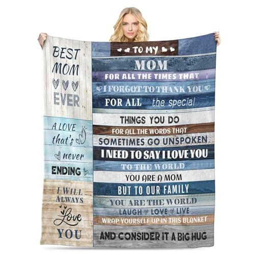 Gifts for Mom Anniversary Birthday Gifts for Mom Blanket to Mom from Daughter Son Presents for Mothers DayChristmas Valentines Soft Flannel Throw Blanket Bed Blanket 50x60