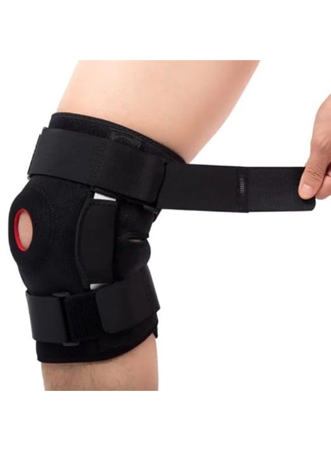 دعامة الركبة مع دعامات - ضاغط قابل للتعديل لدعم ACL والأربطة وتخفيف آلام المفاصل - مثالي للجري والمشي واللياقة - Image 3