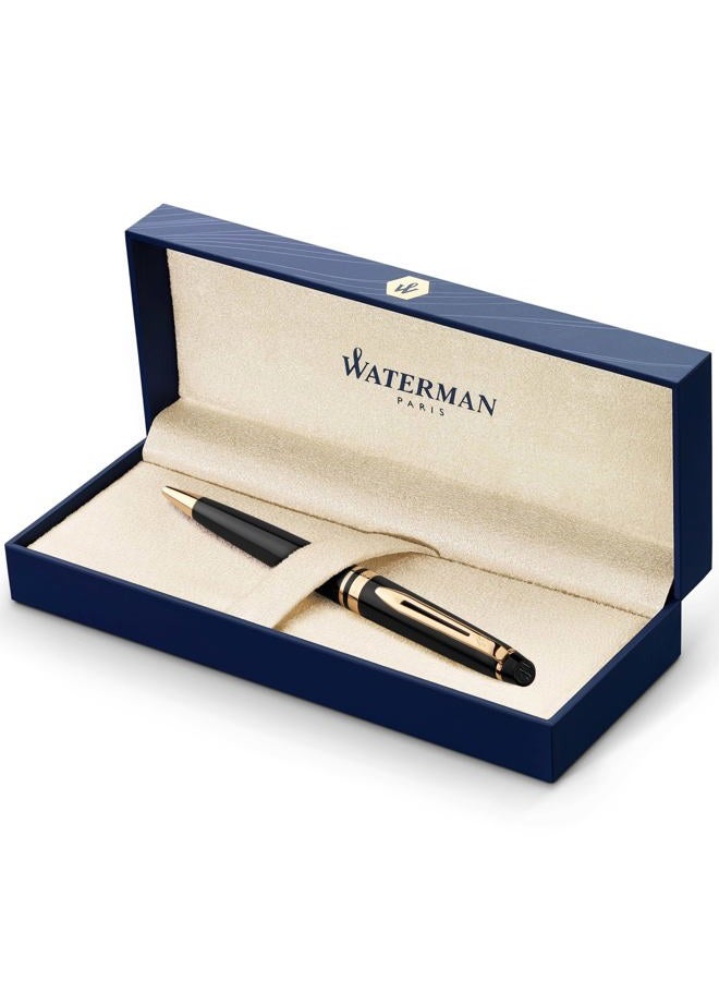 Waterman قلم حبر جاف أسود خبير، نقطة متوسطة، حبر أزرق - S0951700 - Image 1
