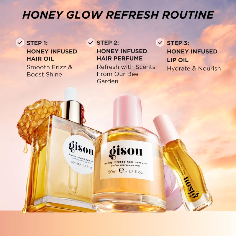 Gisou Honey Infused Hair Perfume â€“ Long-Lasting Hair Fragrance with Mirsalehi Honey & Argan Oil, Wildflower Honey scent, 1.7 Fl Oz - Image 5