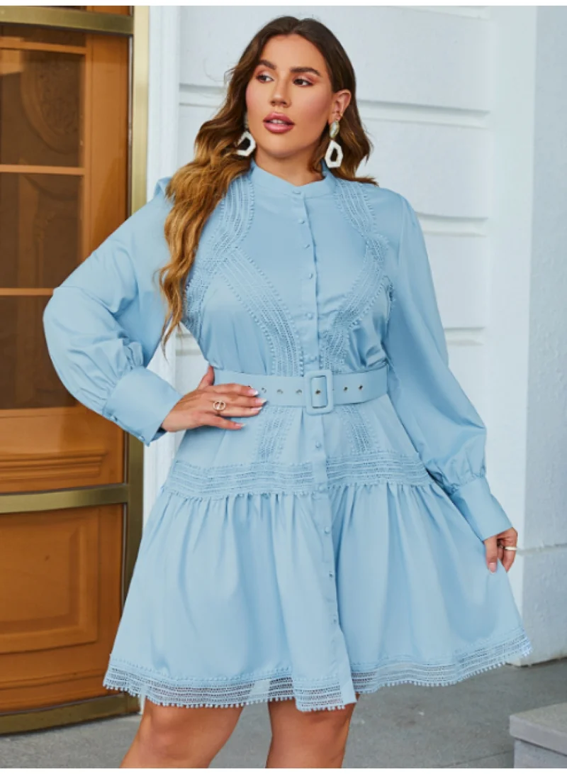 SIMPLEE Oversized women's dress suitable for curvy women's flowing skirt