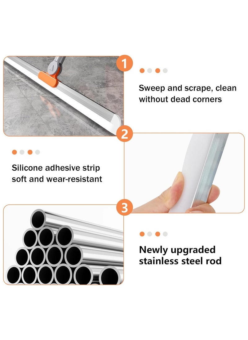 Generic - Tolenre Floor Squeegee with Long Handle Adjustable 110 cm, Floor Squeegee with 38 cm Silicone Strips, Floor Washer with 180 Degree Rotating Squeegee for Cleaning Garage, Shower, Bathroom, Kitchen - Image 1