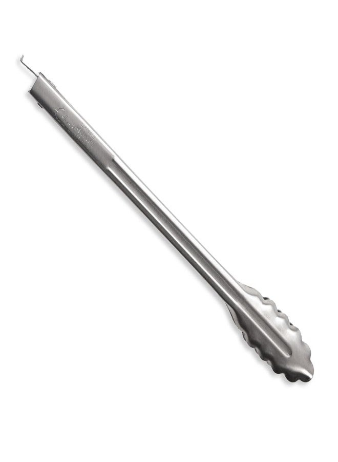 Rada Cutlery 12" Heavy-Duty Tongs (B314), Scalloped Edges, Stainless Steel - Image 1