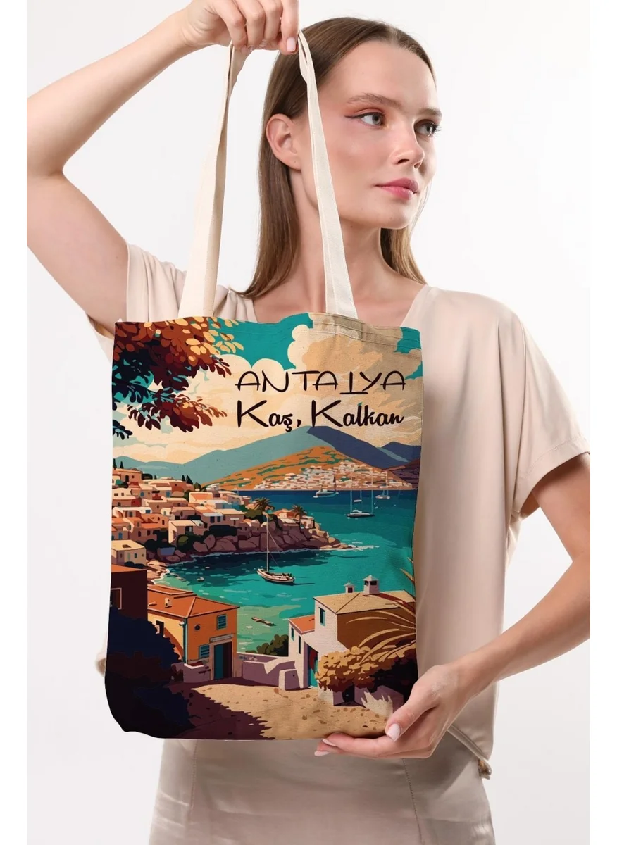 Çınar Bez Çanta Canvas Antalya Eyebrow Printed Cloth Bag