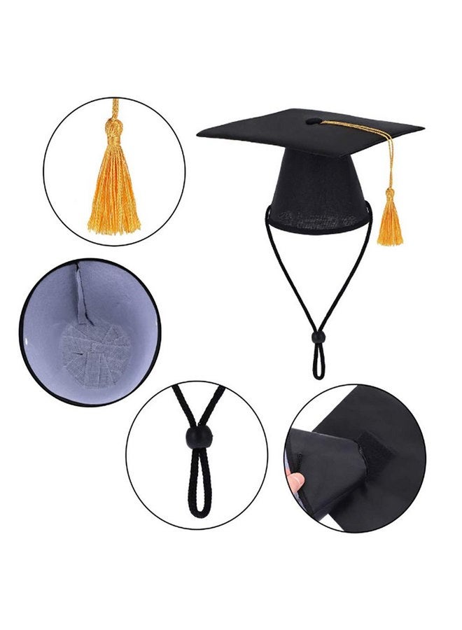 Chanbin Pet Graduation Caps with Small Dog Graduation Hats with Yellow Tassel for Dogs Cats Holiday Costume Accessory - Image 3
